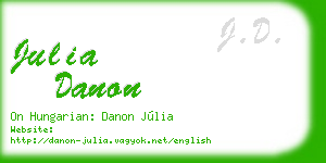 julia danon business card